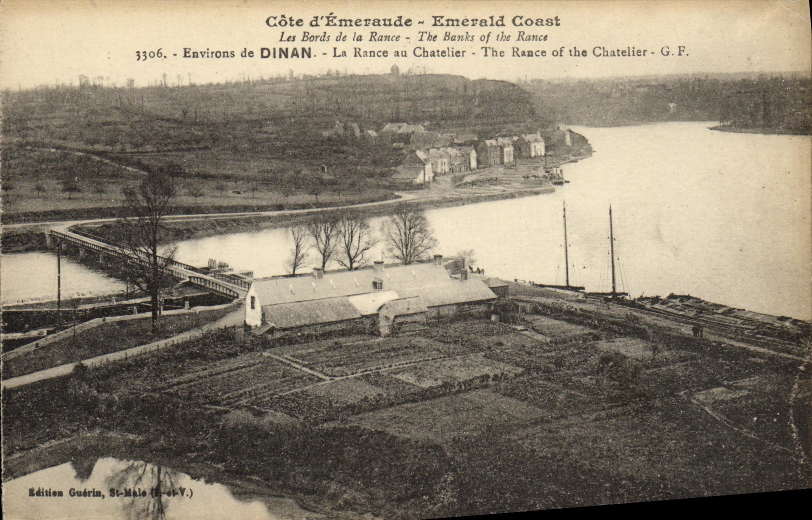 VINTAGE POSTCARD Surroundings of Dinan the Rancid one in Chatelier