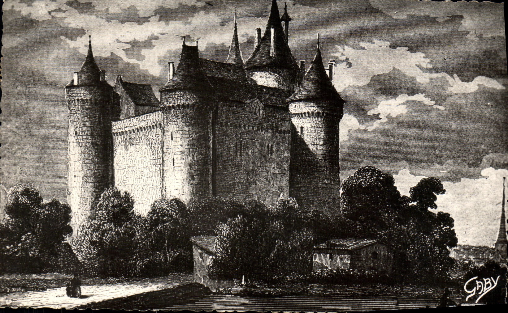 MODERN CARD Combourg Castle of almost Malo Saint