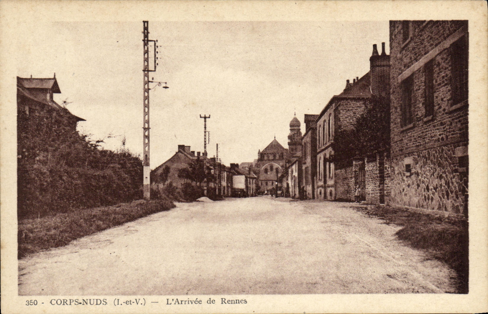 VINTAGE POSTCARD Body Nuds L Arrived of Rennes