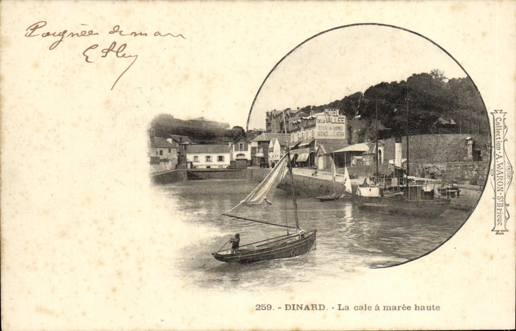 CPa De Dinard el asimiento tiene barco de la alta marea