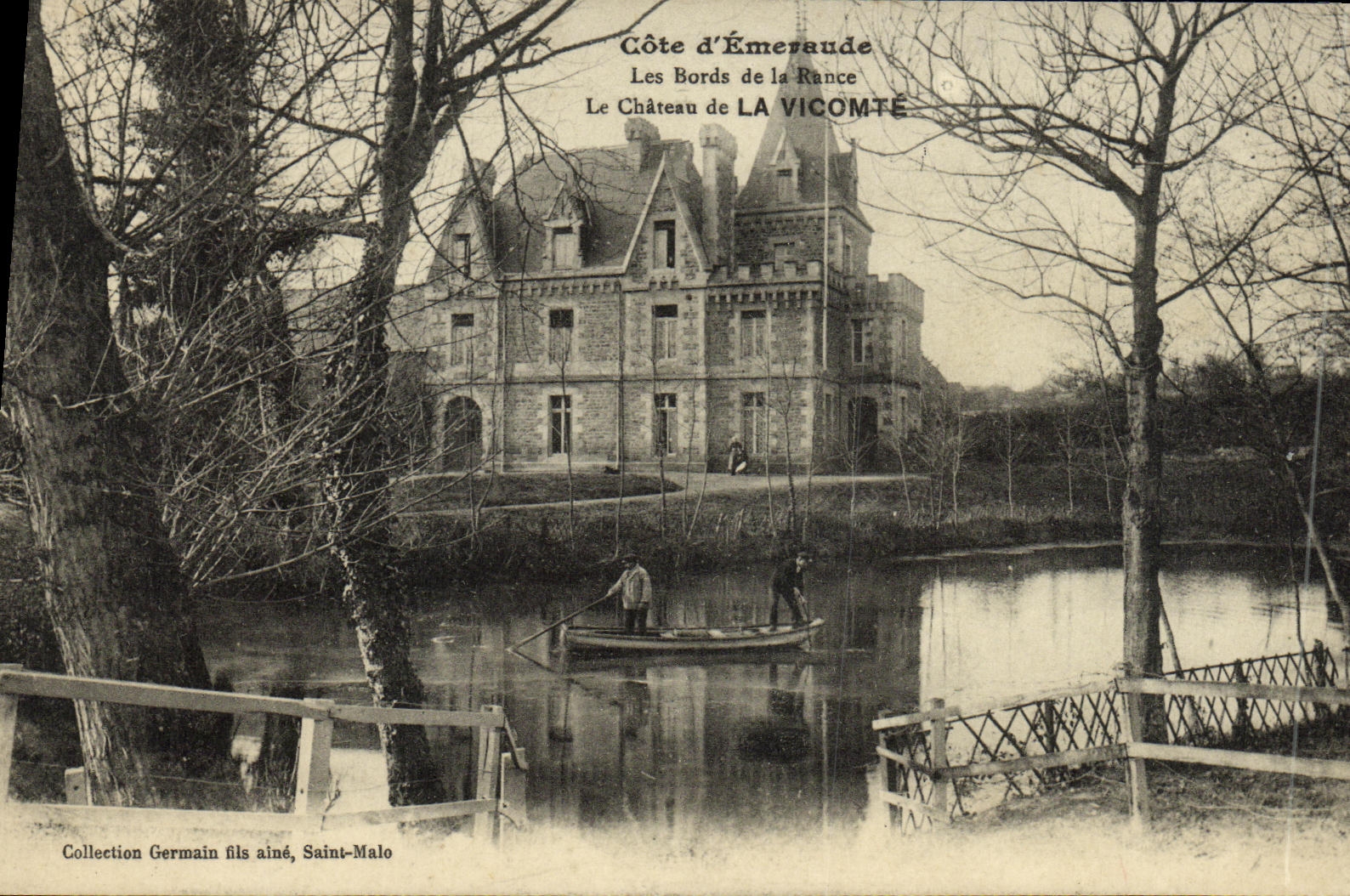 VINTAGE POSTCARD the castle of the Viscount Edges of the Rancid one