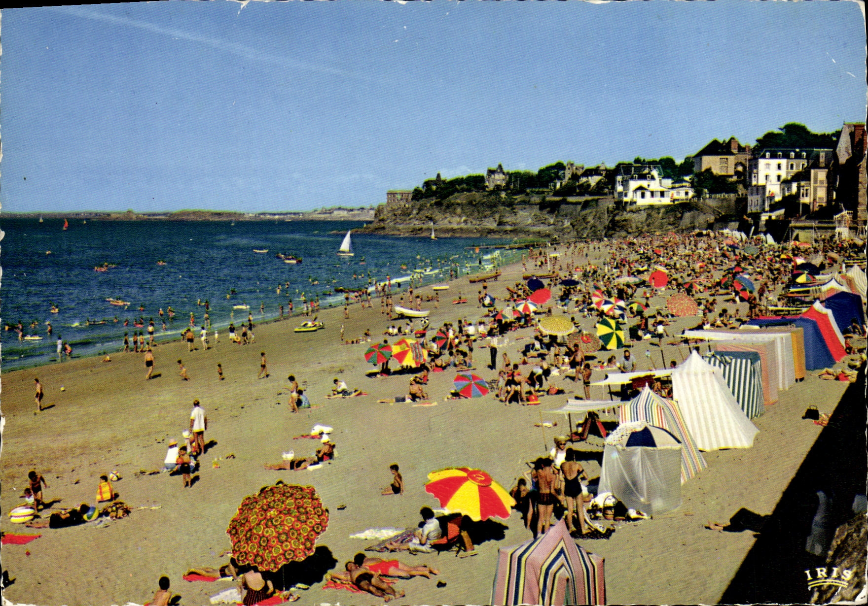 POSTAL MODERNA St Enogat de Dinard la playa de Enogat Saint