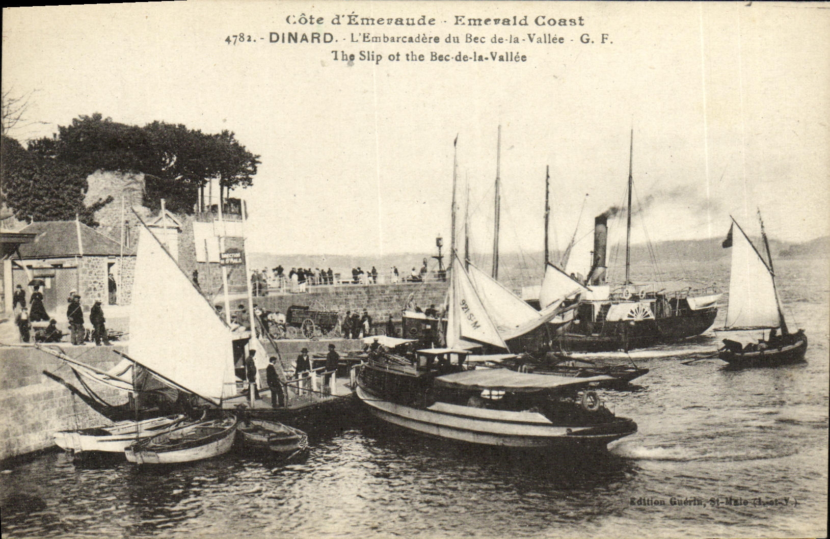 POSTAL Dinard L etapa de la VENDIMIA de aterrizaje del inyector de los barcos del valle