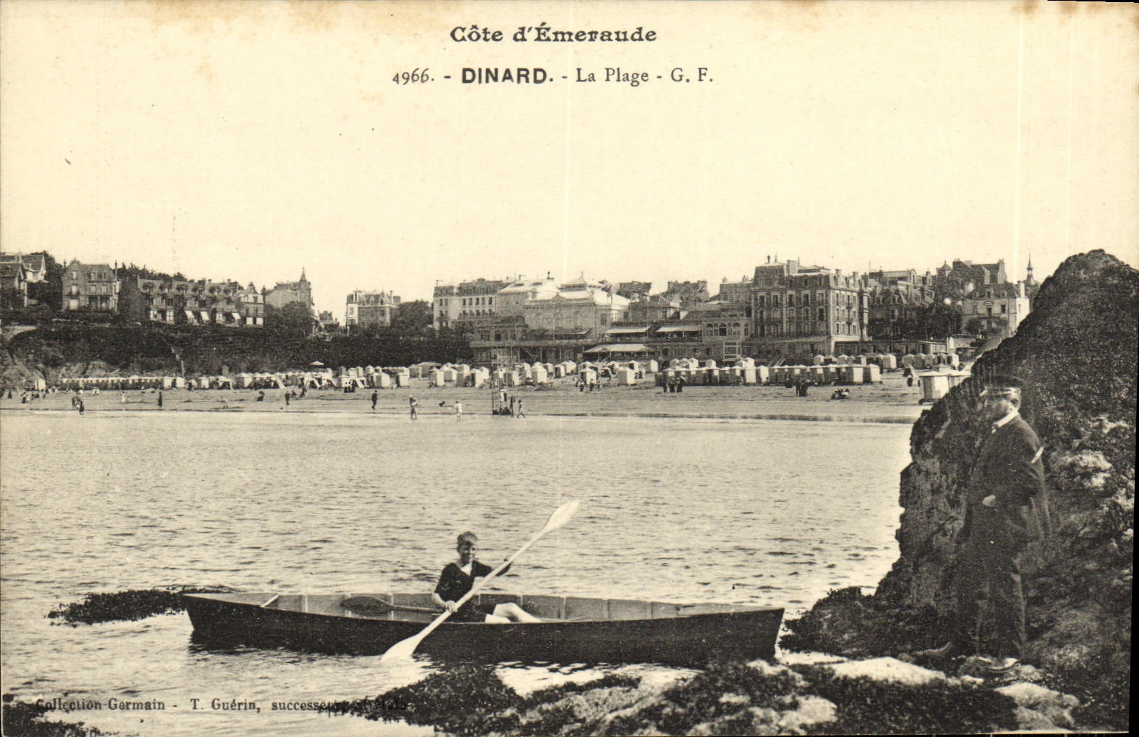 CPA Dinard La plage Bateau Canoe