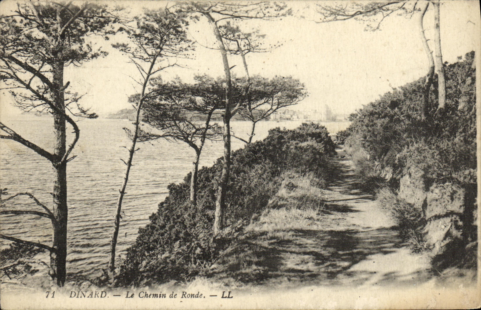 VINTAGE POSTCARD Dinard the Covered way