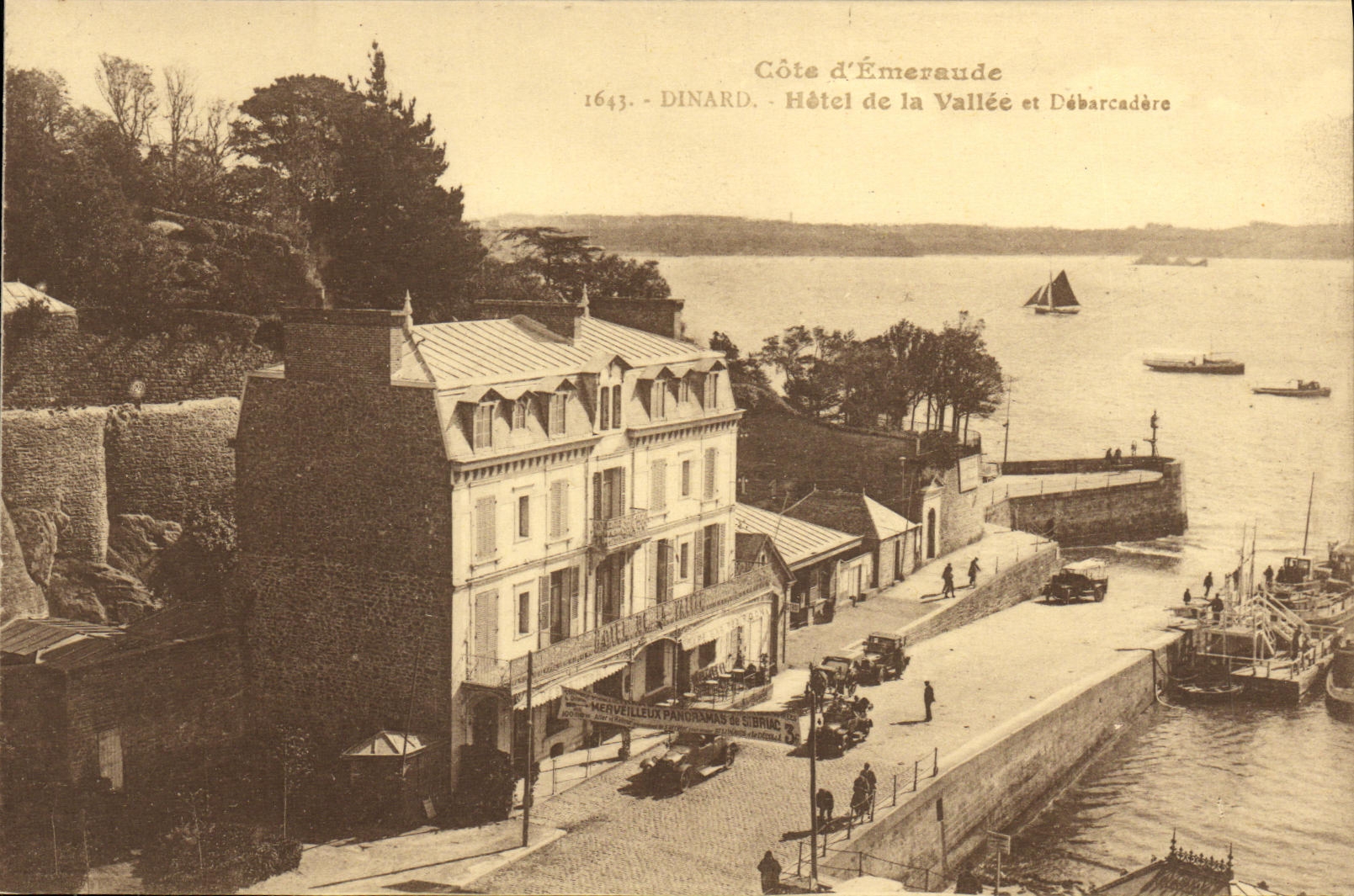 VINTAGE POSTCARD Dinard Hotel of the Valley and Unloading dock