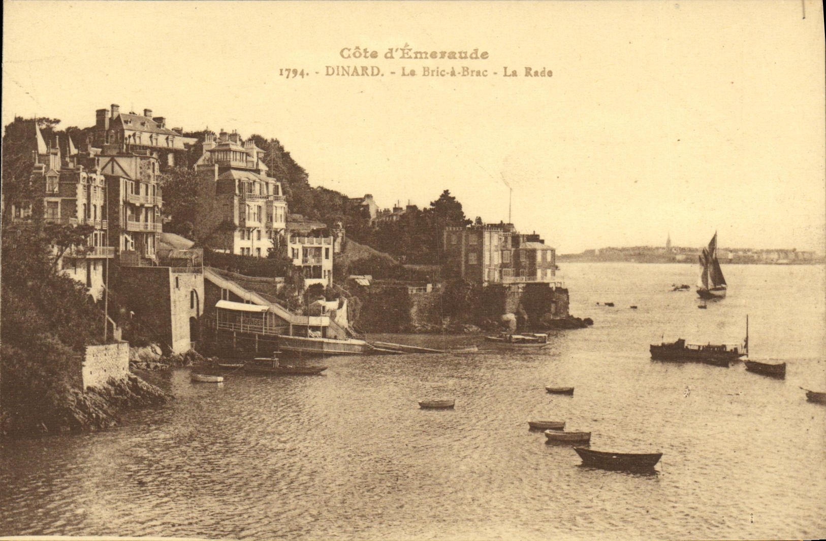 VINTAGE POSTCARD Dinard Bric has Brac the Roads