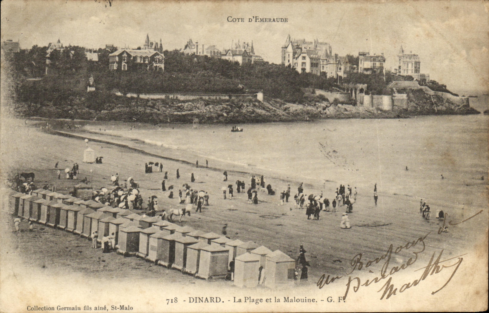 CPA Dinard La plage et la Malouine 