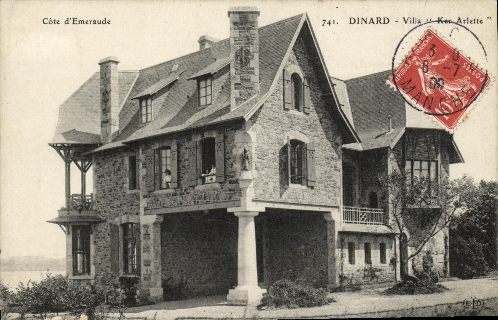 VINTAGE POSTCARD Dinard Villa ker Arlette
