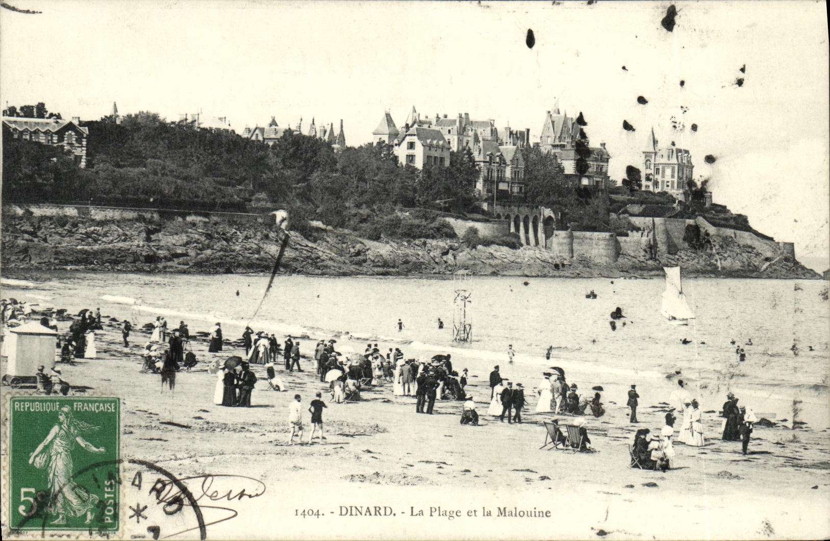 CPA Dinard La plage et la Malouine 