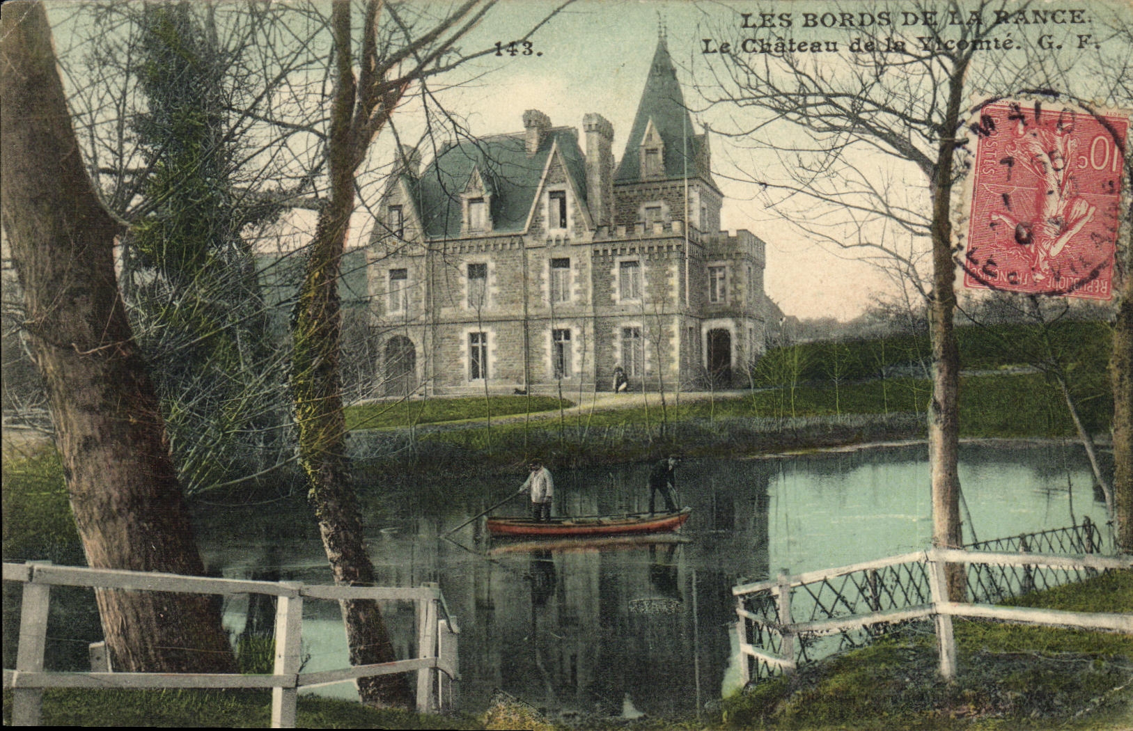 VINTAGE POSTCARD the Castle of the Viscount Edges of Rancid the Sinners