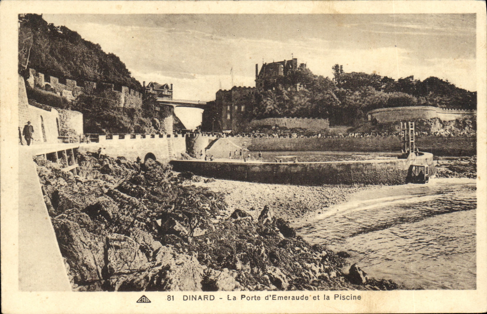 VINTAGE POSTCARD Dinard the Gate D Emerald and the Swimming pool