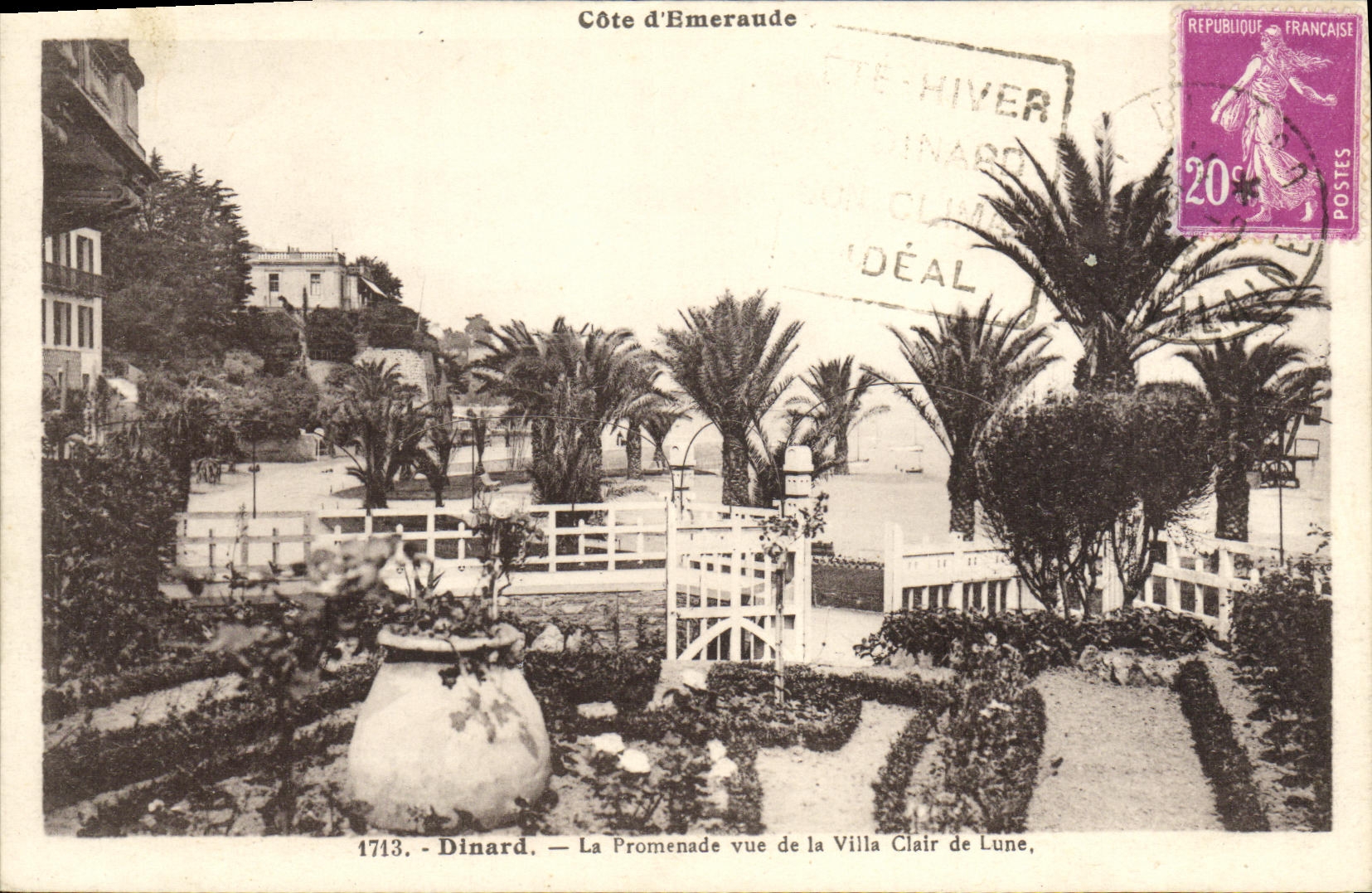 CPA Dinard La Promenade vue de la Villa Clair de Lune