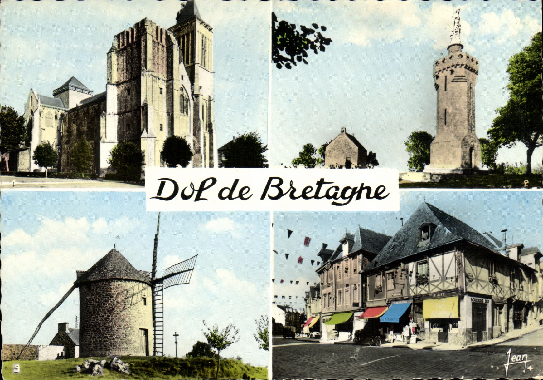 CPM Dol de Bretagne Cathedrale Saint Sansom Chapelle ND de l Esperance Moulin du Tertre Vieilles maisons