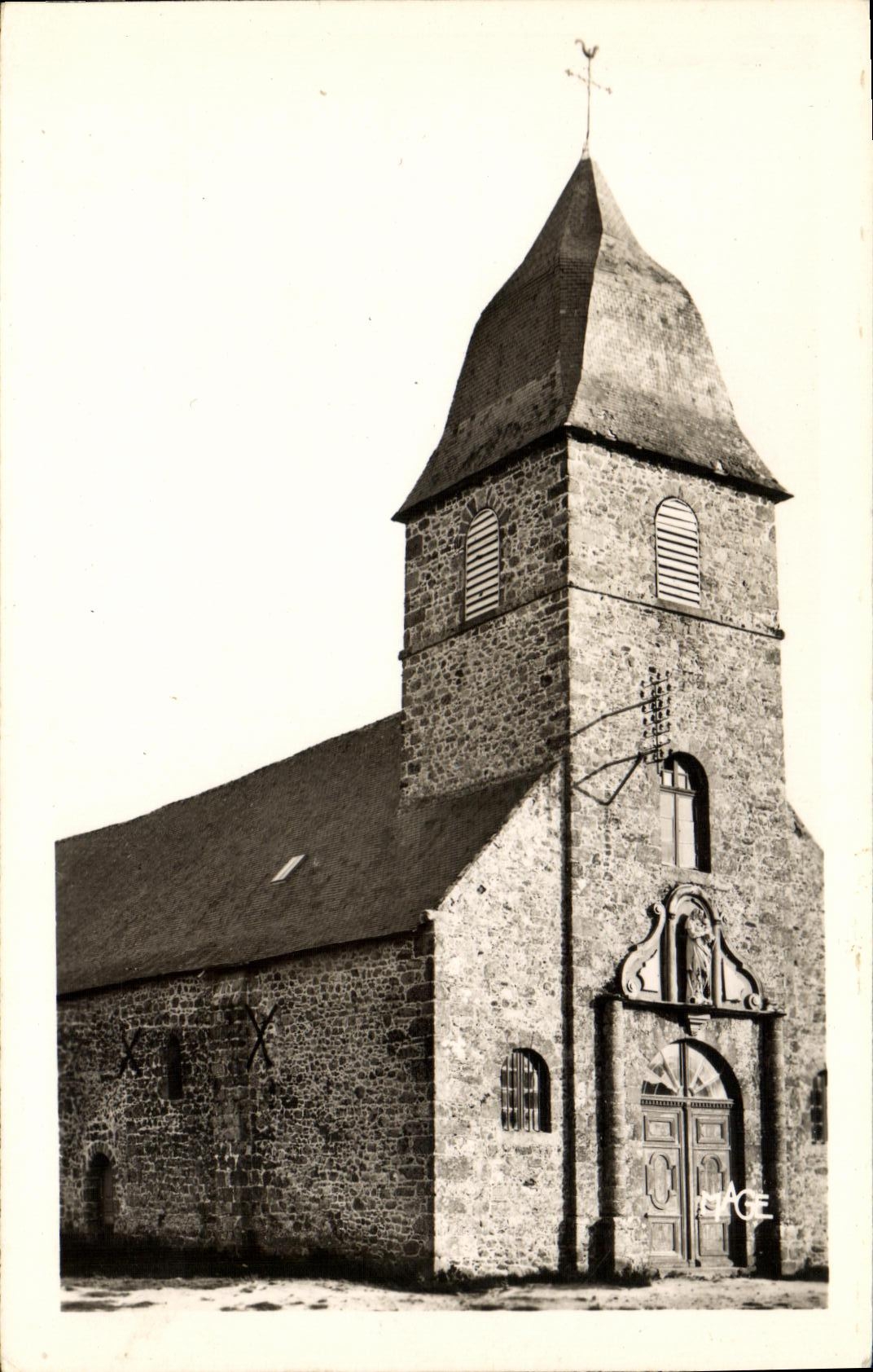 MODERN CARD Surroundings Fraud of Brittany Church of Cherrueix