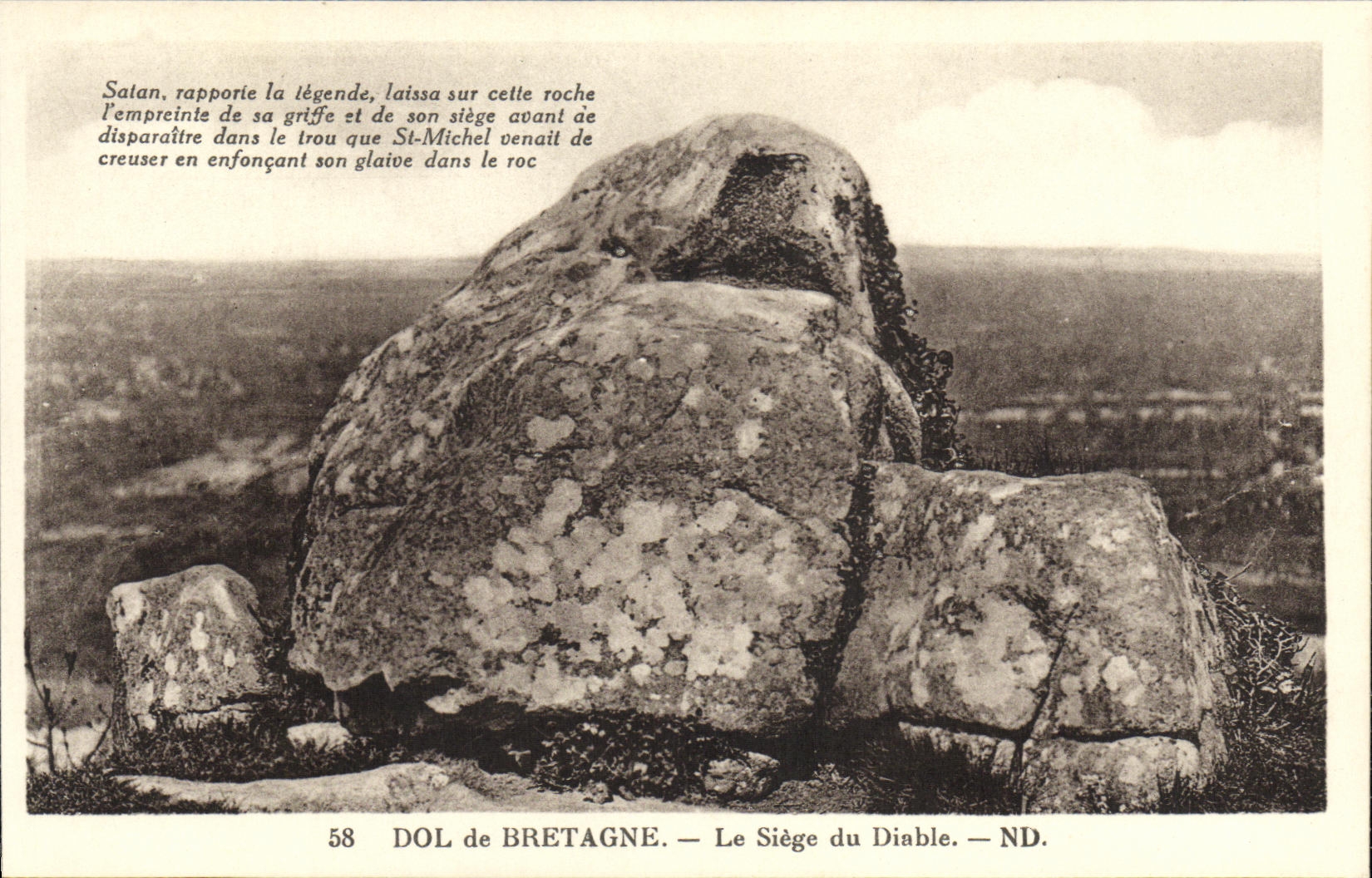 VINTAGE POSTCARD Fraud of Brittany the Seat of the Devil