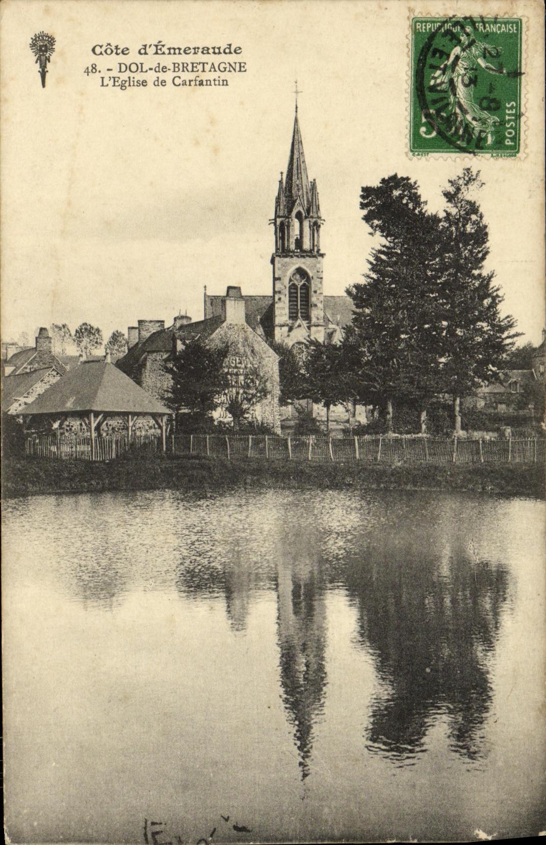VINTAGE POSTCARD Fraud of Brittany L Church of Carfantin