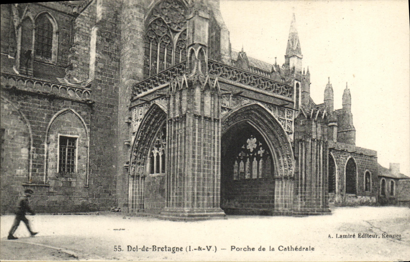 VINTAGE POSTCARD Fraud of Brittany Porch of the Cathedral
