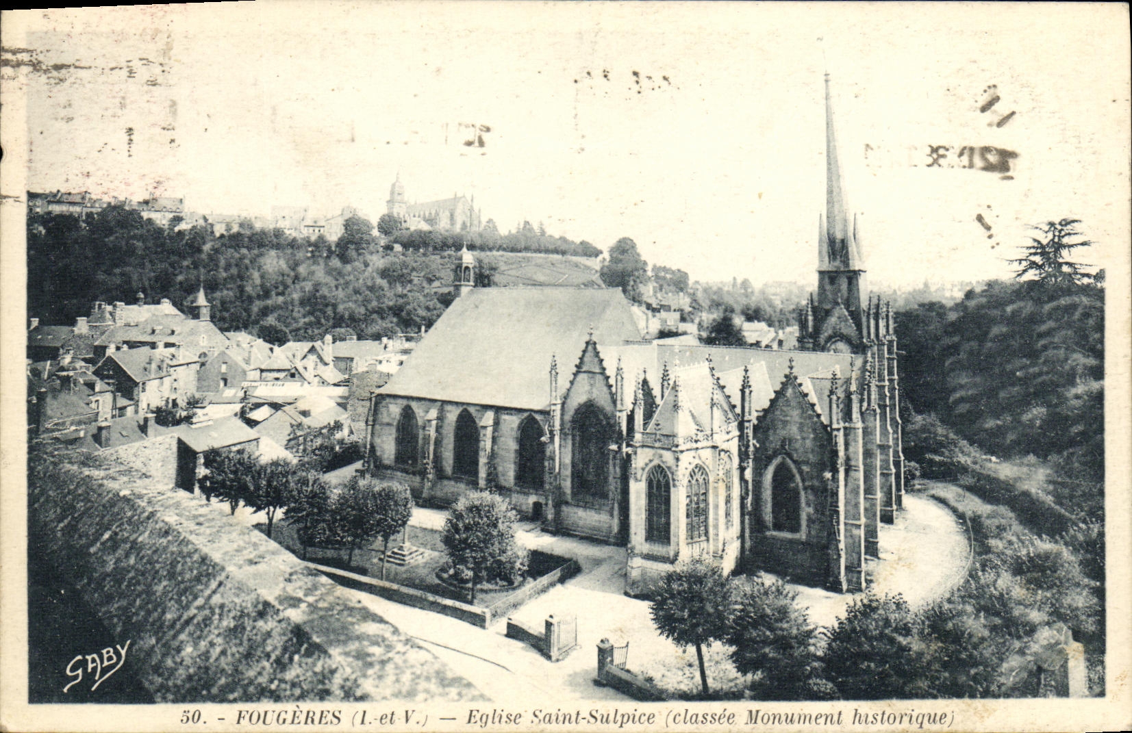 VINTAGE POSTCARD Ferns Church Sulpice Saint