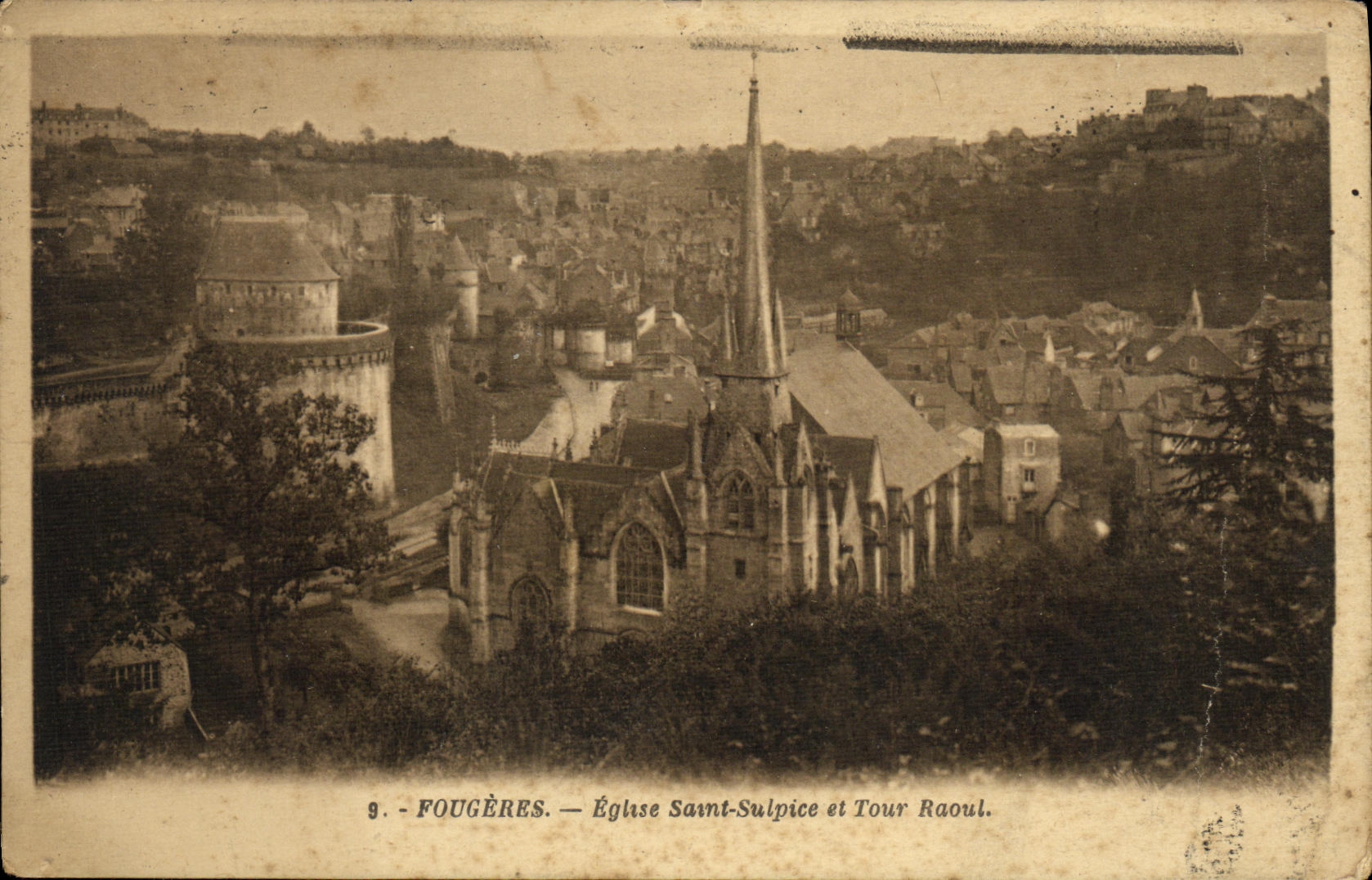 CPA Fougeres Eglise Saint Sulpice et Tour Raoul