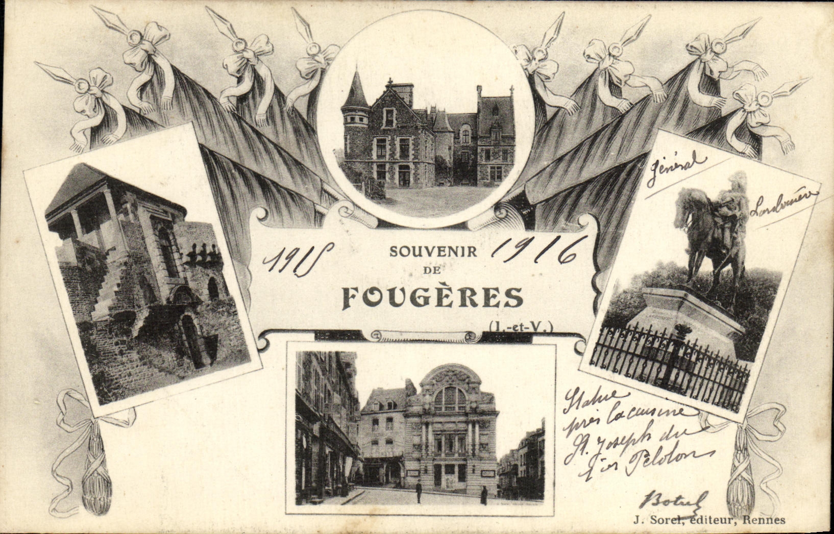 VINTAGE POSTCARD To remember of Ferns