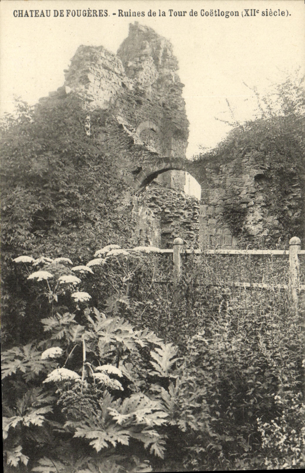 CPA Chateau de Fougeres Ruines de la Tour de Coetlogon 12eme