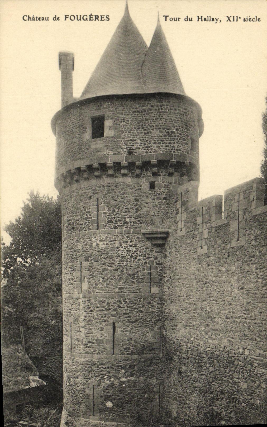 CPA Chateau de Fougeres Tour du Hallay Xll e Siecle