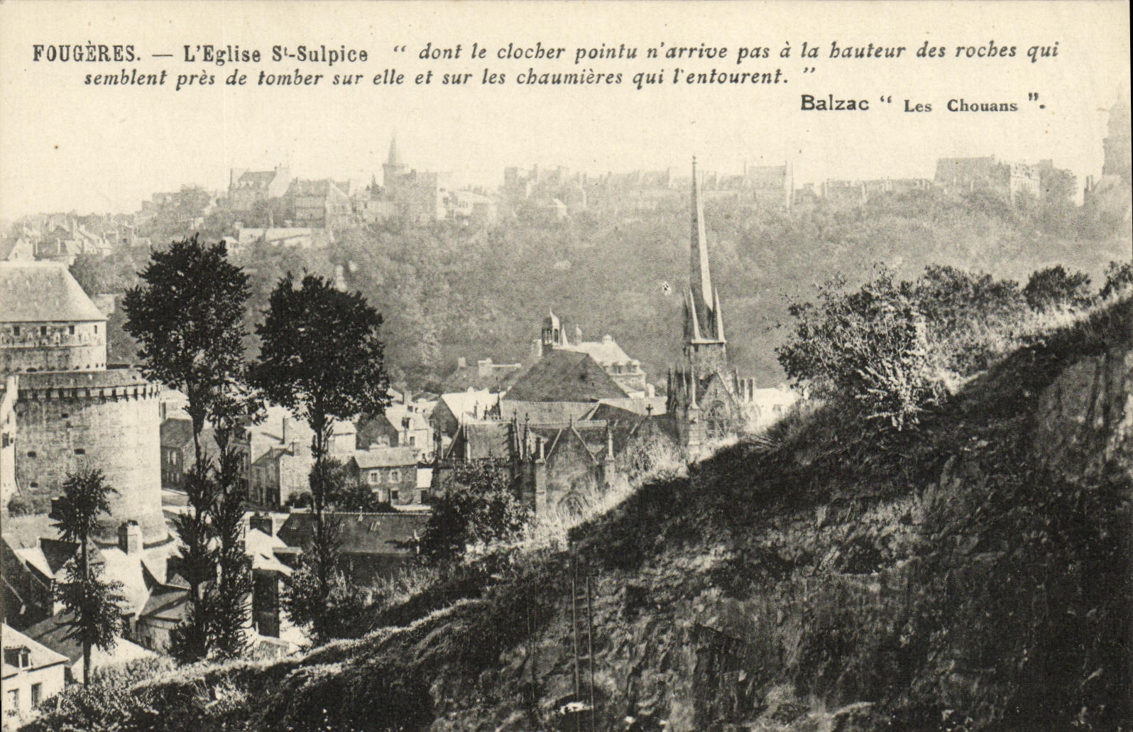 VINTAGE POSTCARD Ferns L Church St Sulpice