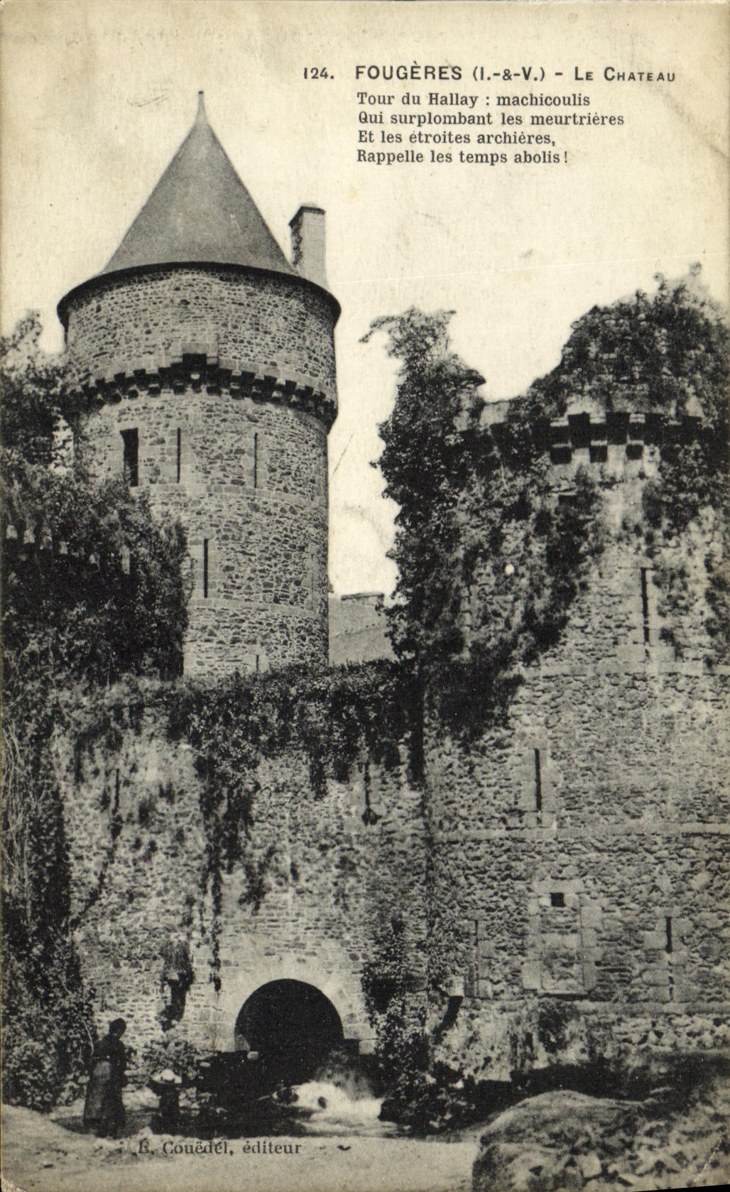 VINTAGE POSTCARD Ferns the Castle Turn of Hallay