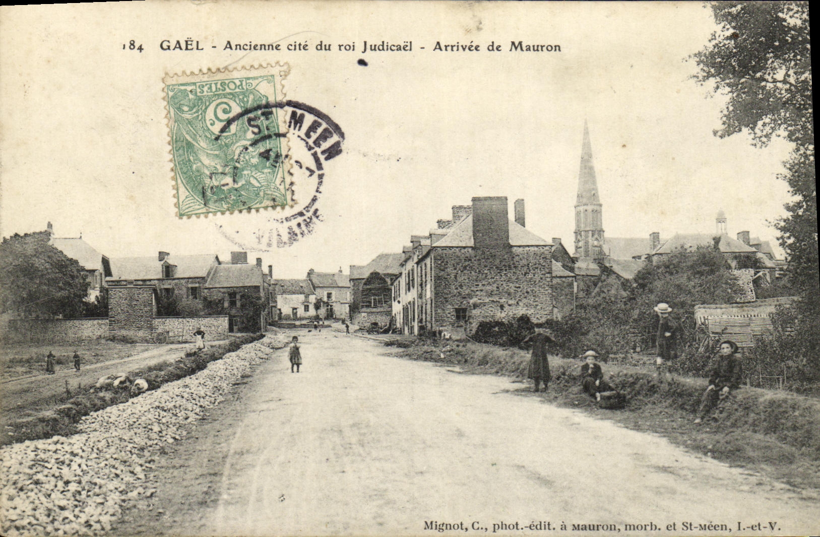 VINTAGE POSTCARD Gael Old ISCED of King Judicael Arrived of Mauron