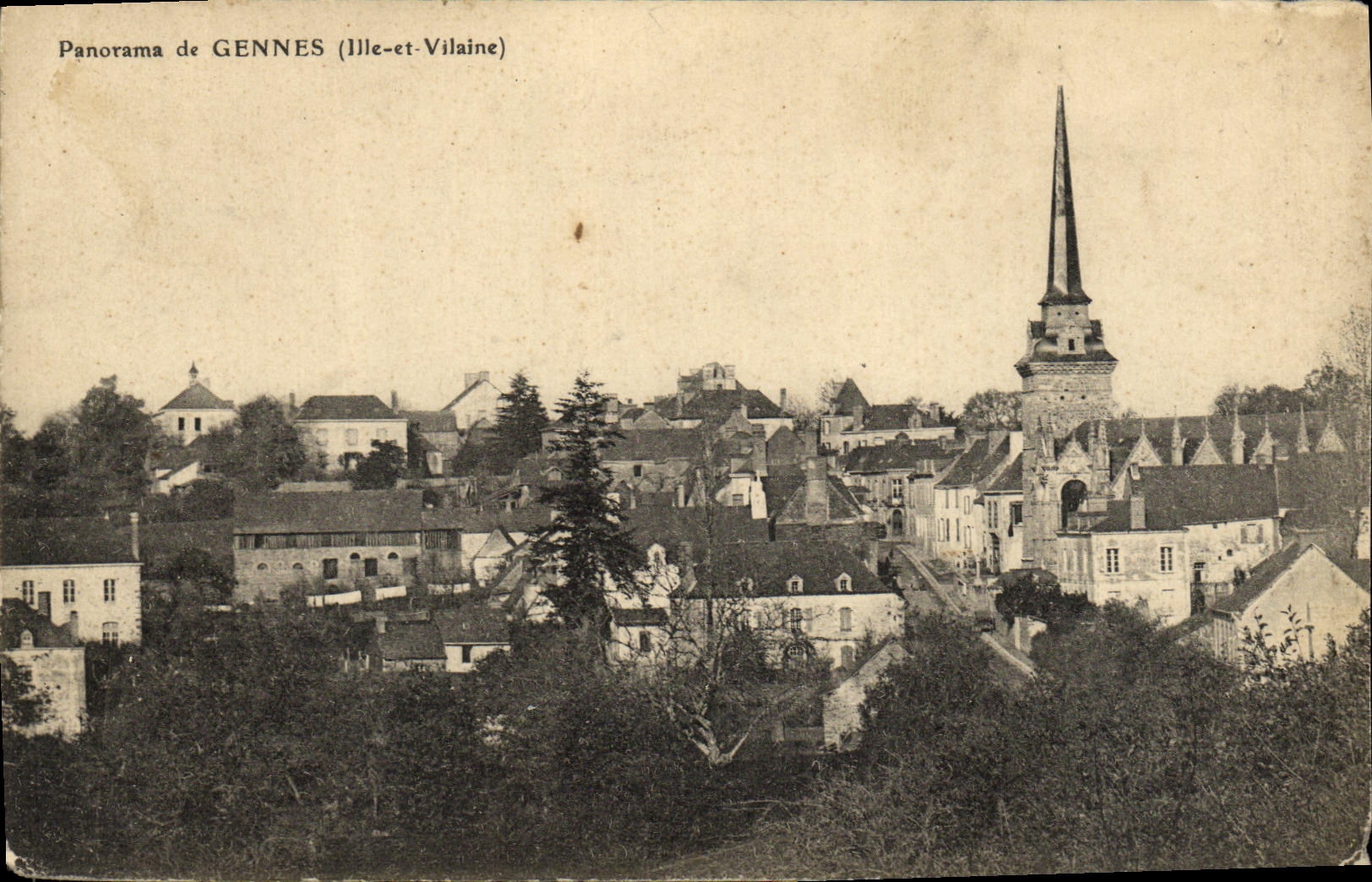 VINTAGE POSTCARD Panorama of Genoa