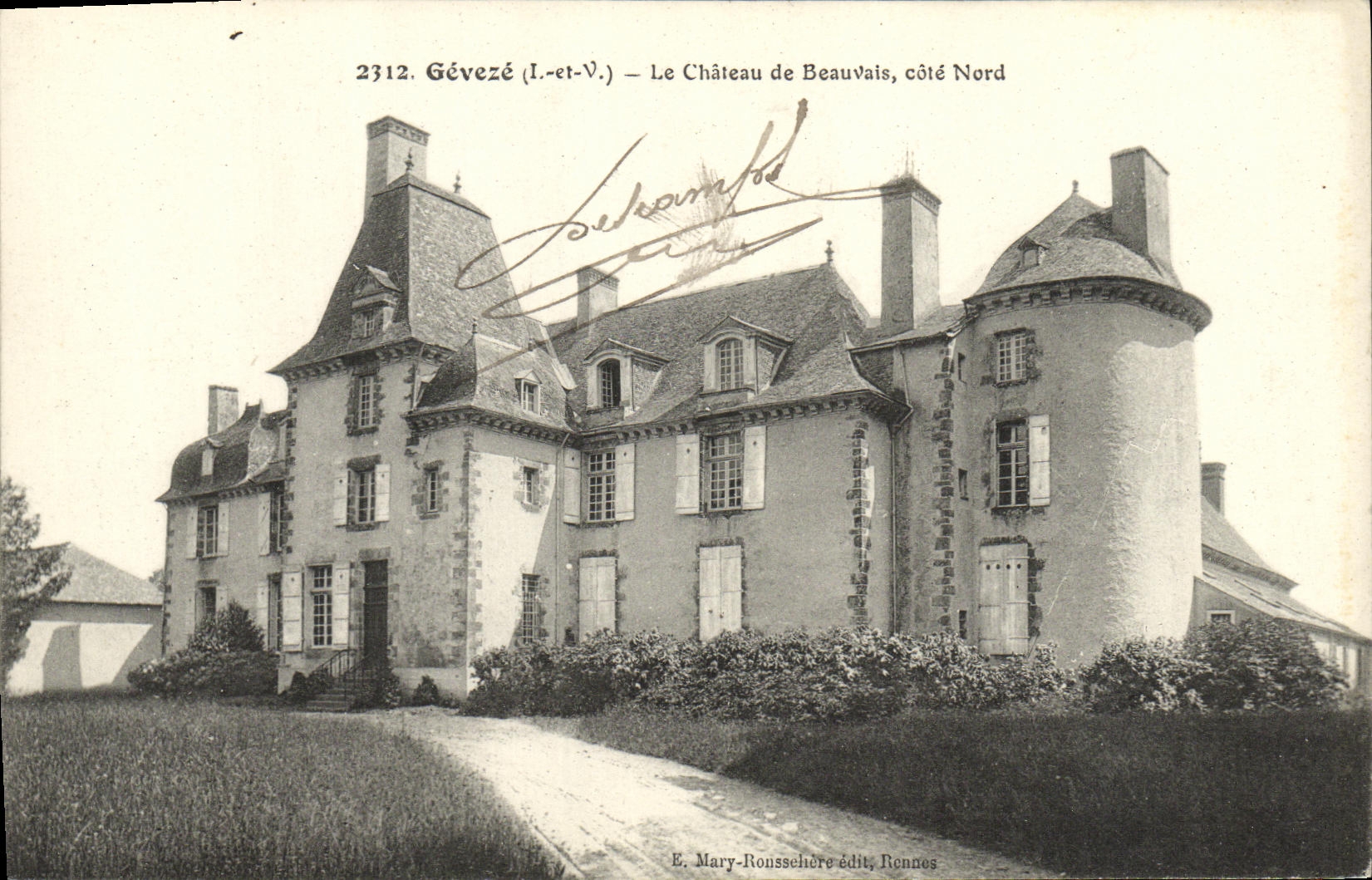 CPA Geveze Le Chateau de Beauvais cote nord