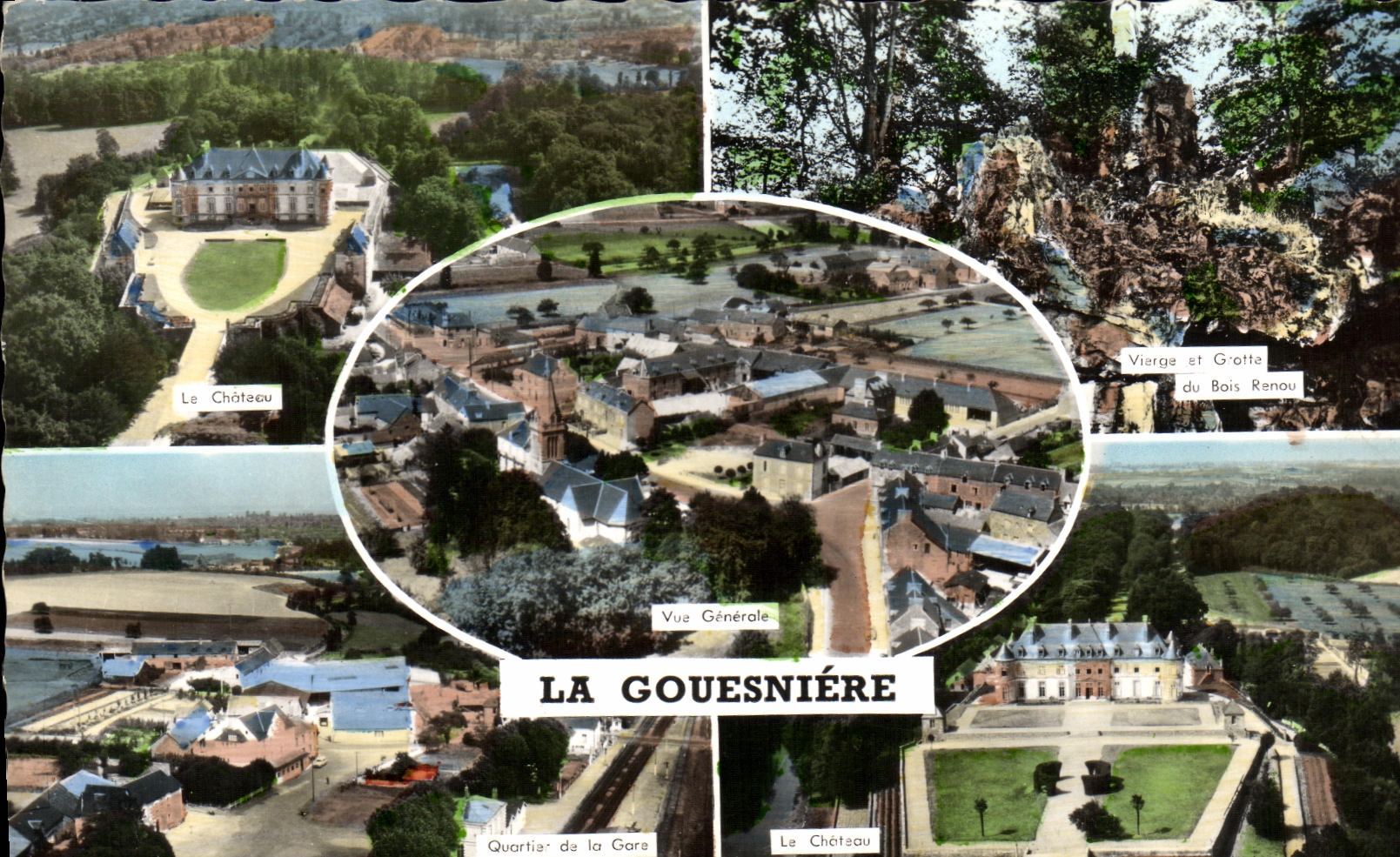 CPM La Gouesniere Chateau Vierge et grotte Quartier de la gare 