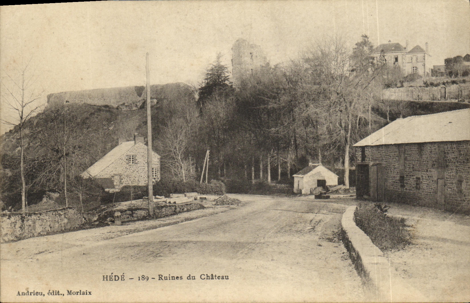 CPA La Bretagne Hede Ruines du Chateau 