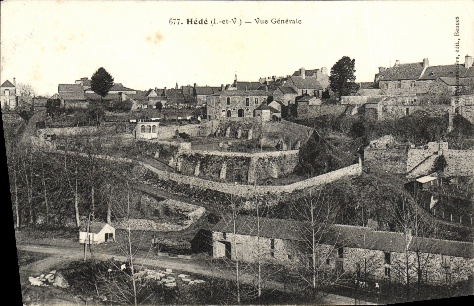 CPA La Bretagne Hede Vue Generale