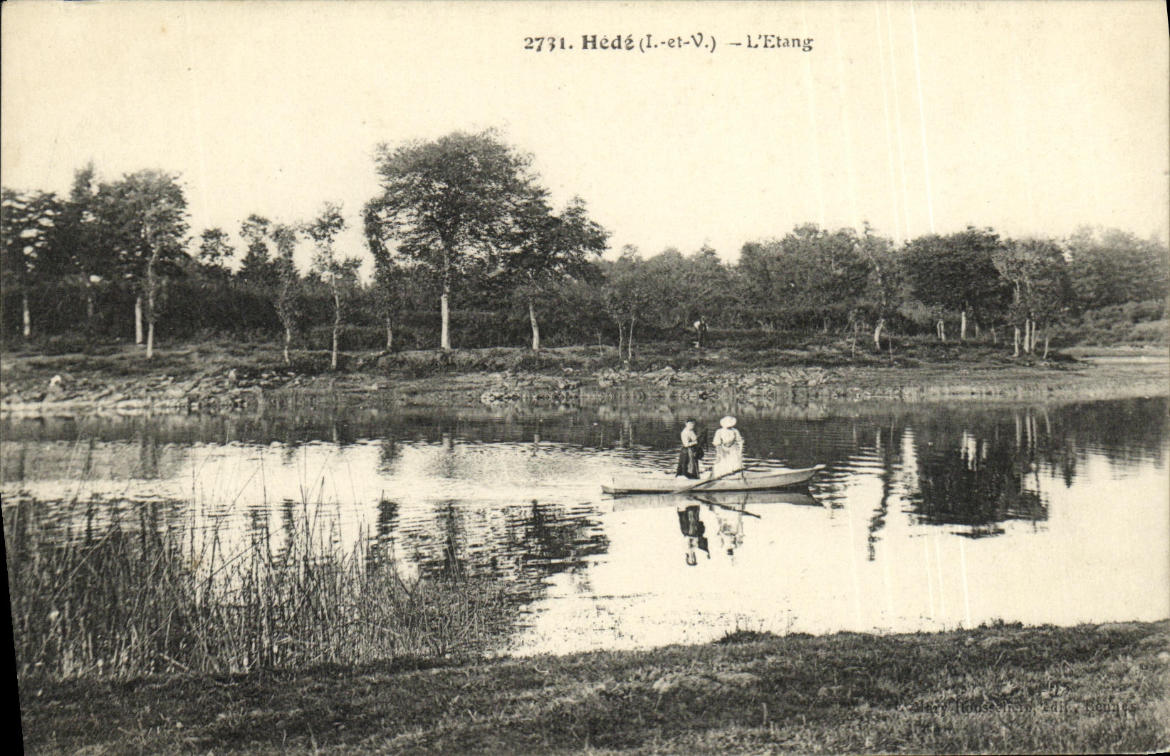 VINTAGE POSTCARD Brittany Hede L Pond