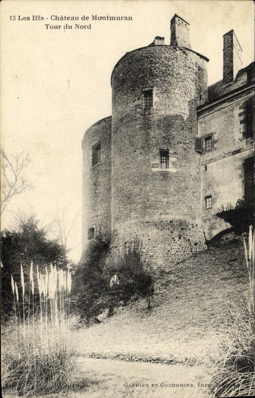 VINTAGE POSTCARD Iffs Castle of Montmuran Tours of North