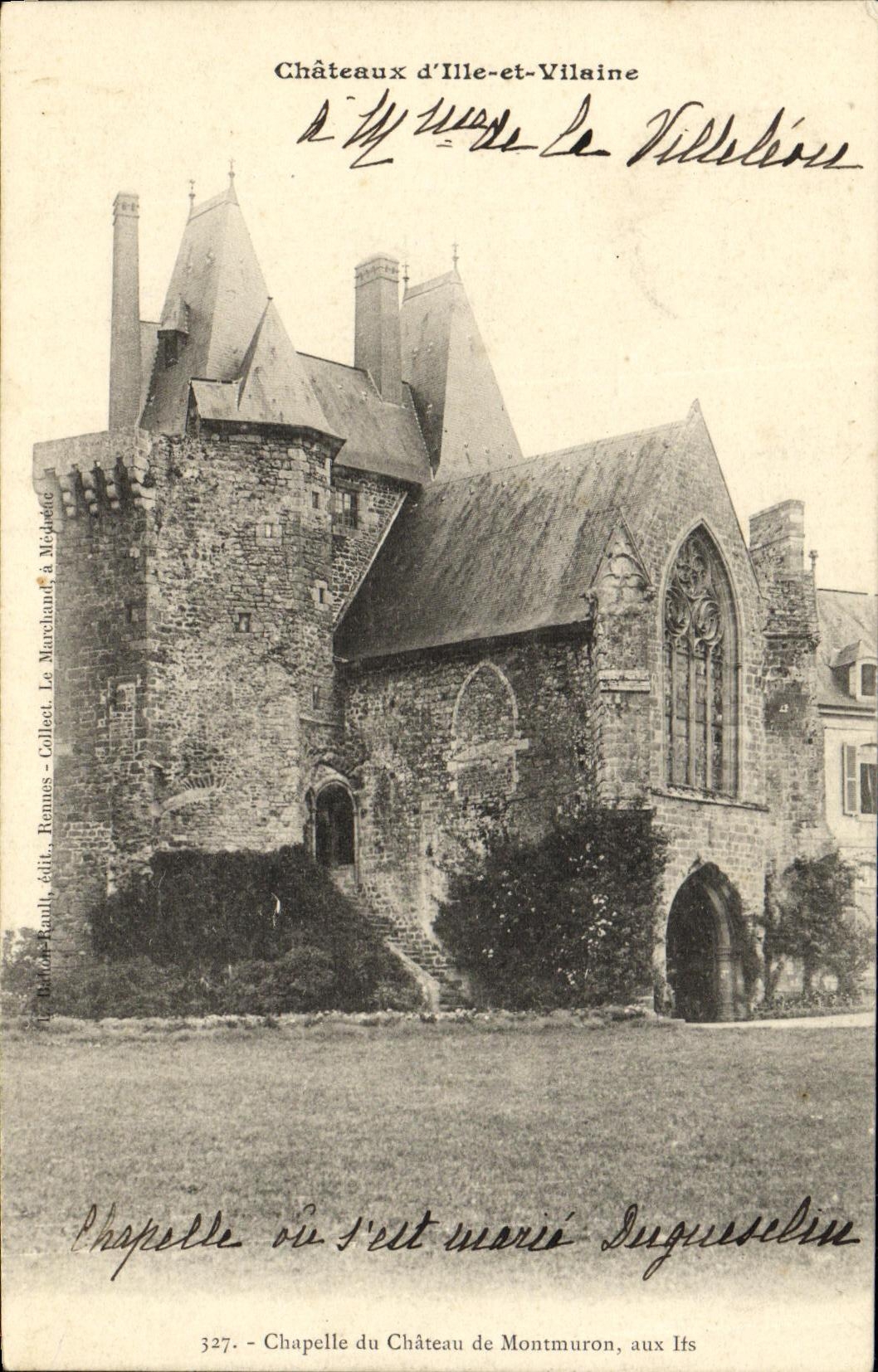VINTAGE POSTCARD Vault Of the Castle De Montmuron to the Yews