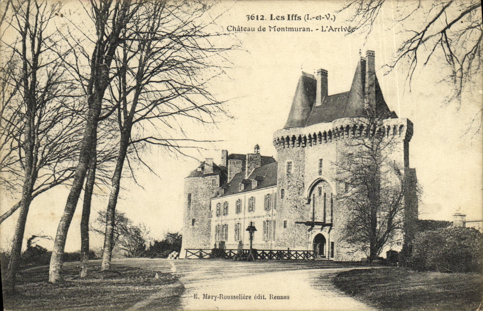VINTAGE POSTCARD Yews the Castle of Montmuran L arrived