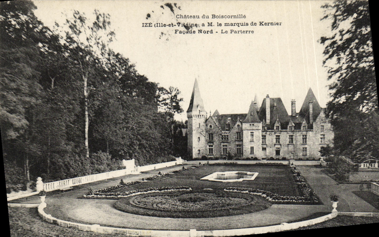 CPA Ize le Marquis de Kernier Facade Nord Le Parterre
