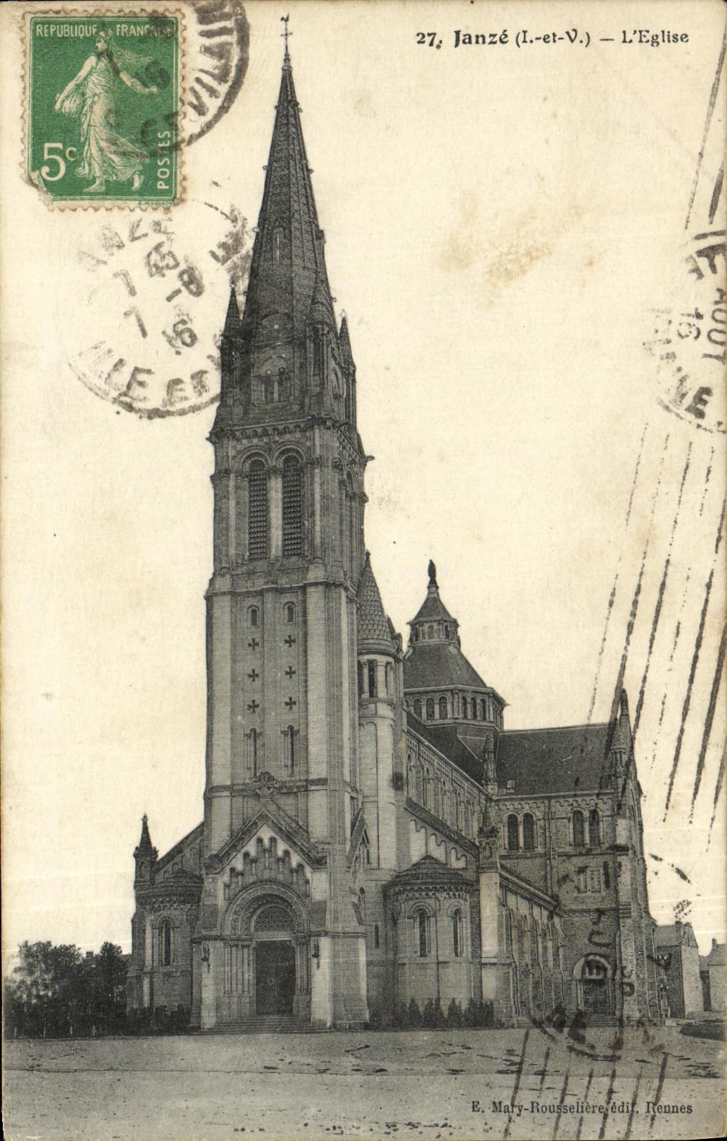 VINTAGE POSTCARD Janze L Church