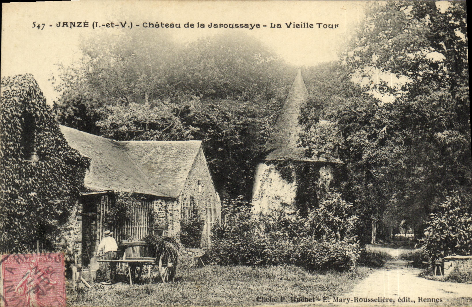 CPA Janze Chateau de la Jaroussaye La vieille tour