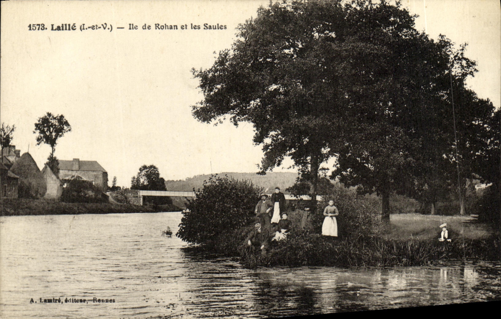 CPA Laille Ile de Rohan et les Saules animee