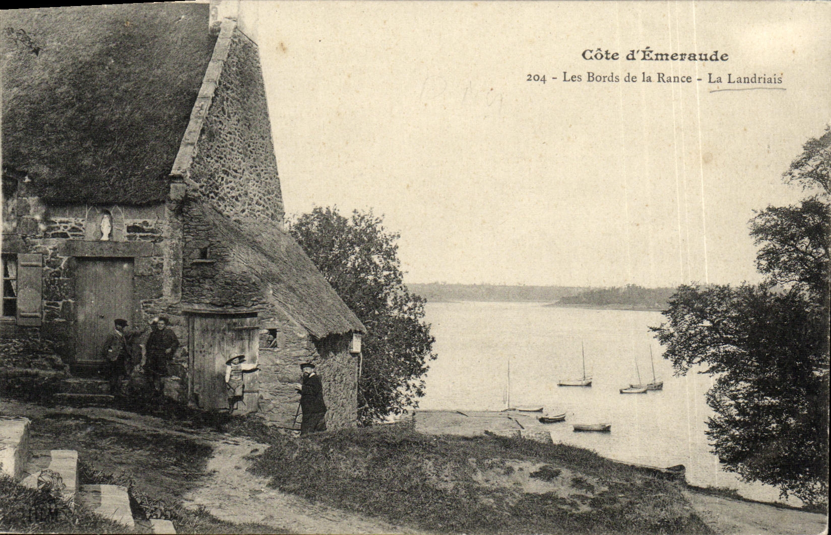 VINTAGE POSTCARD edges of Rancid Landriais Children