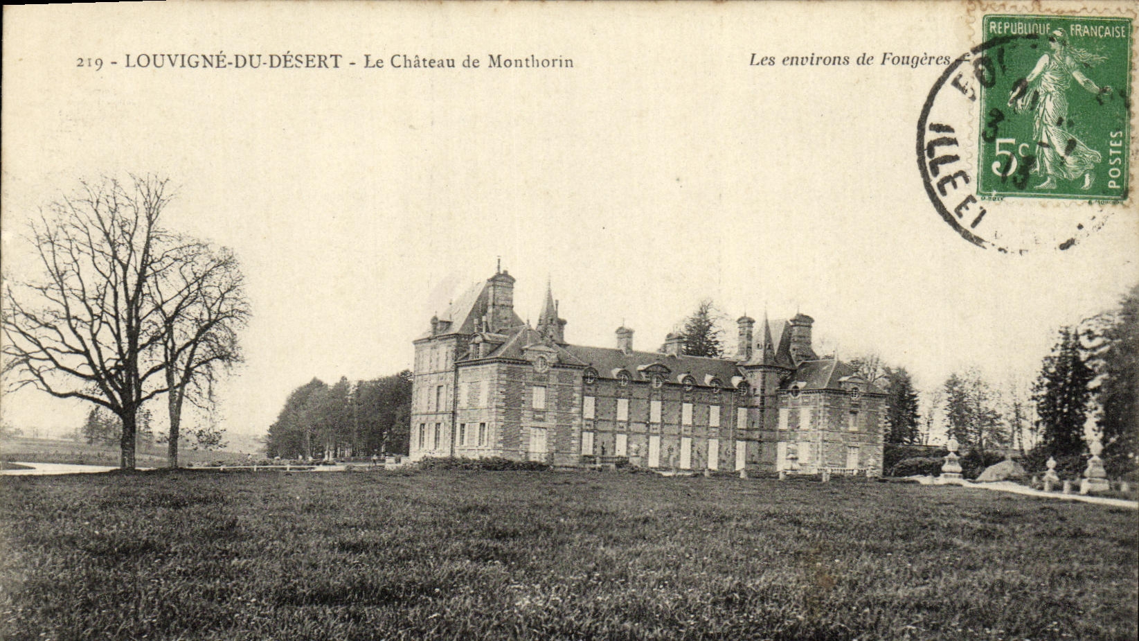 VINTAGE POSTCARD Louvigne of Serves Castle of Monthorin the surroundings of Ferns