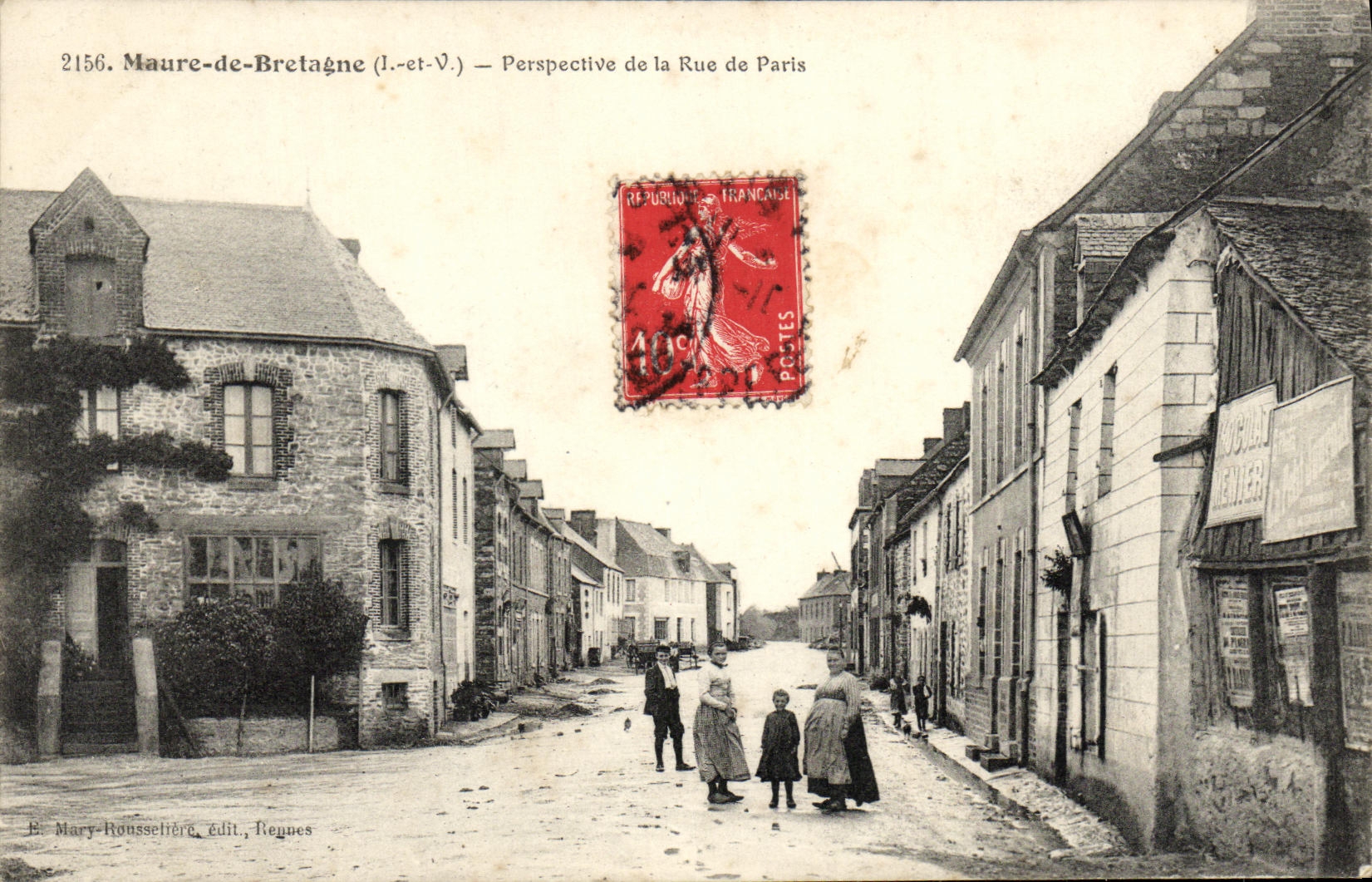 VINTAGE POSTCARD Moor of Perspective Brittany of the street of Paris