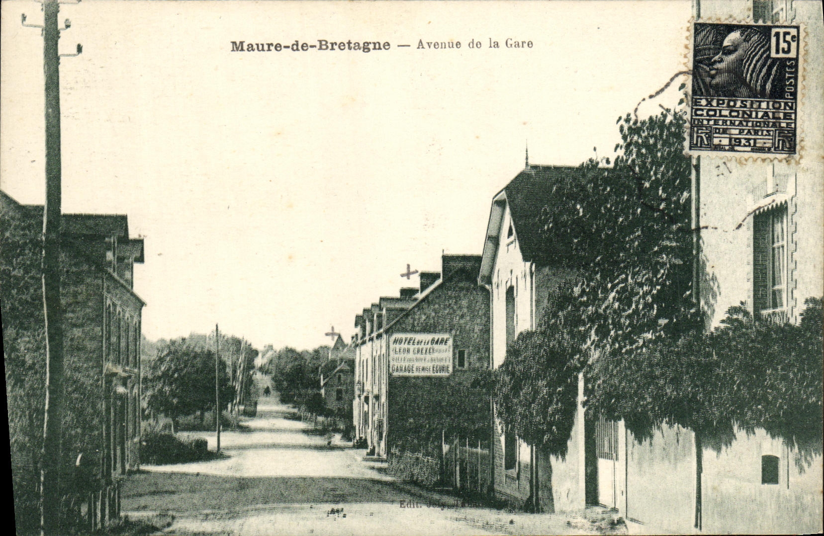CPA Maure de Bretagne Avenue de la Gare