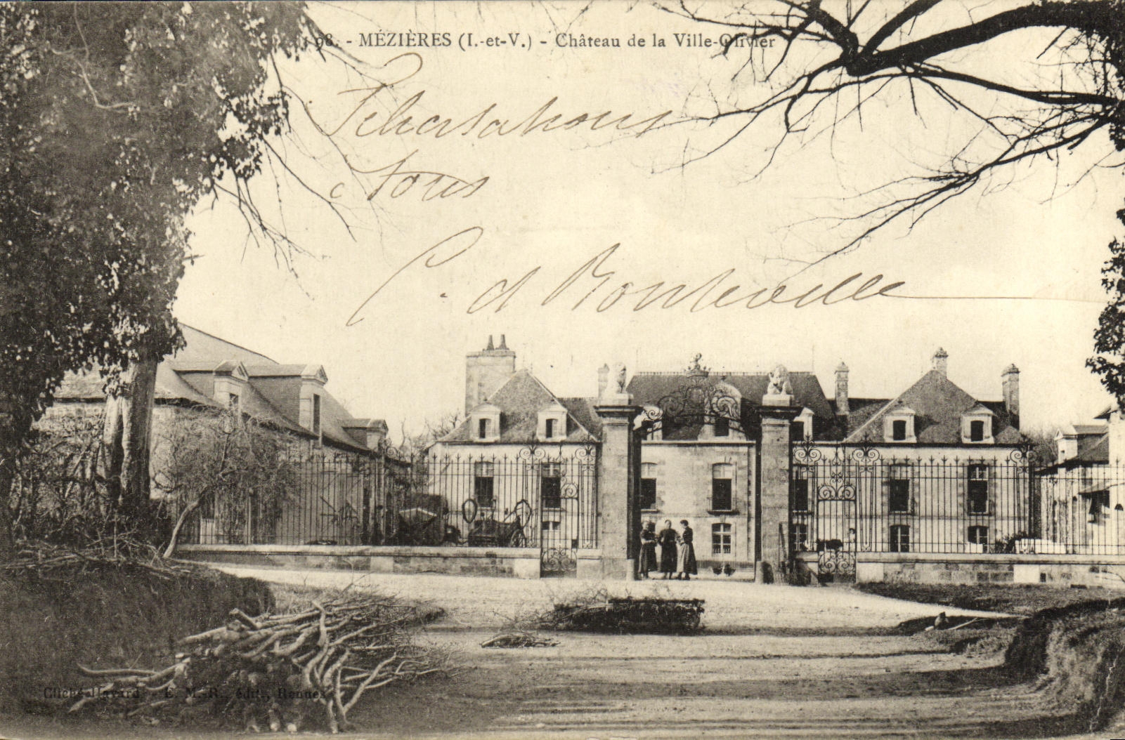 VINTAGE POSTCARD Wall Castle of the Olivier City