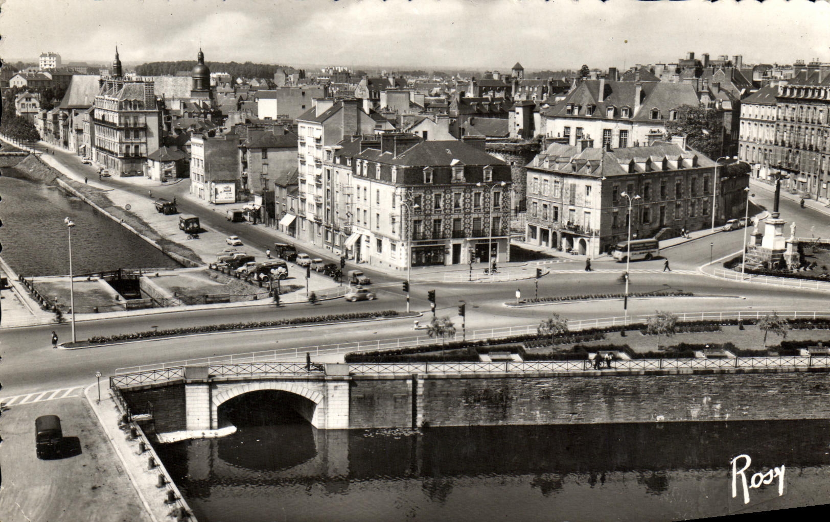 MODERN CARD Rennes Holy Quay Cyt and Place Foch Marshal