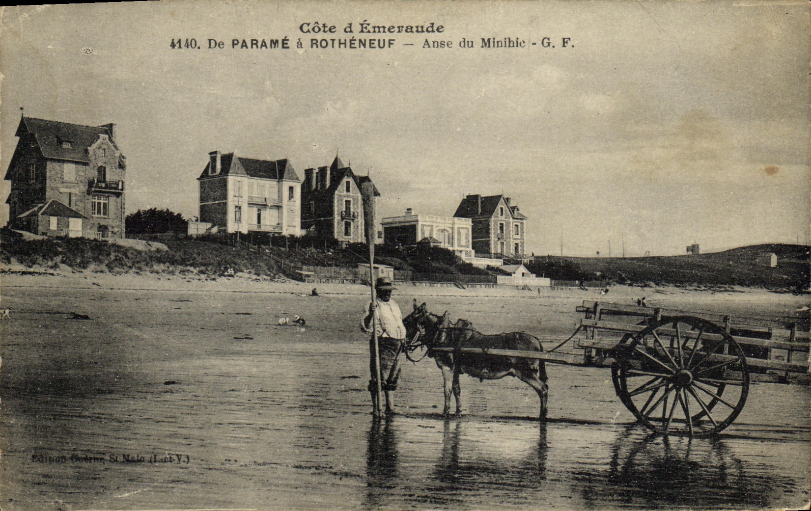 VINTAGE POSTCARD De Parame has Rotheneuf Anse of Minihic